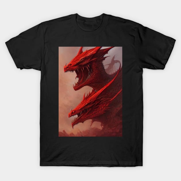 Ghidorah Red Dragon T-Shirt by Ancientdistant